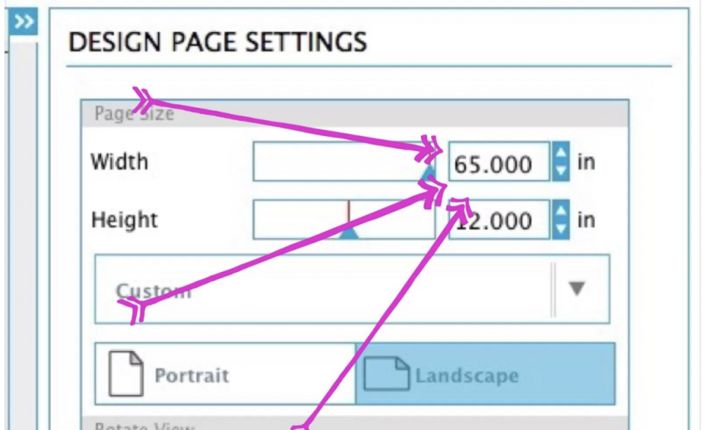 design page settings