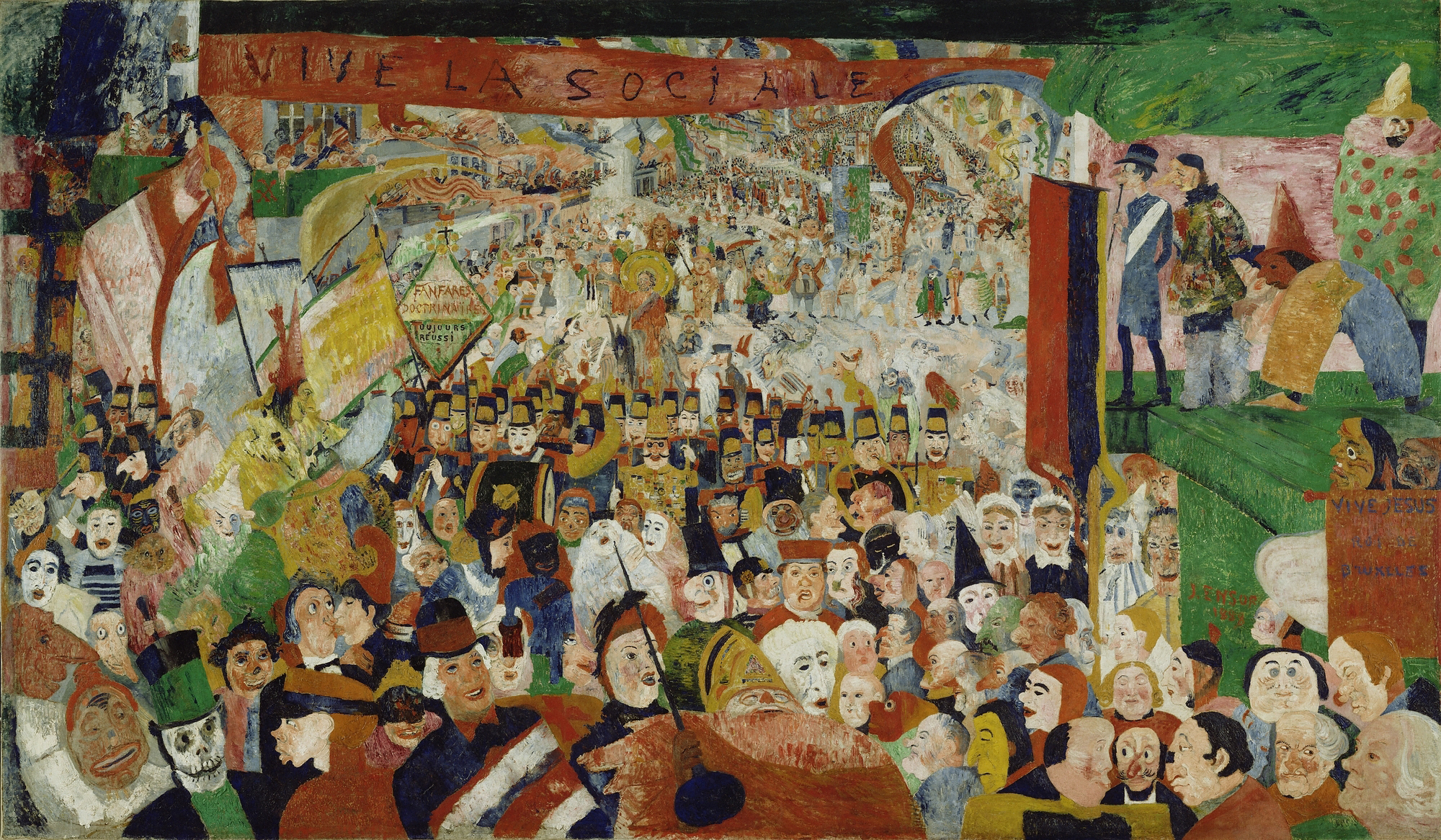 James Ensor, Christ's Entry into Brussels in 1889, 1888/1889, oil on canvas. The J. Paul Getty Museum, Los Angeles