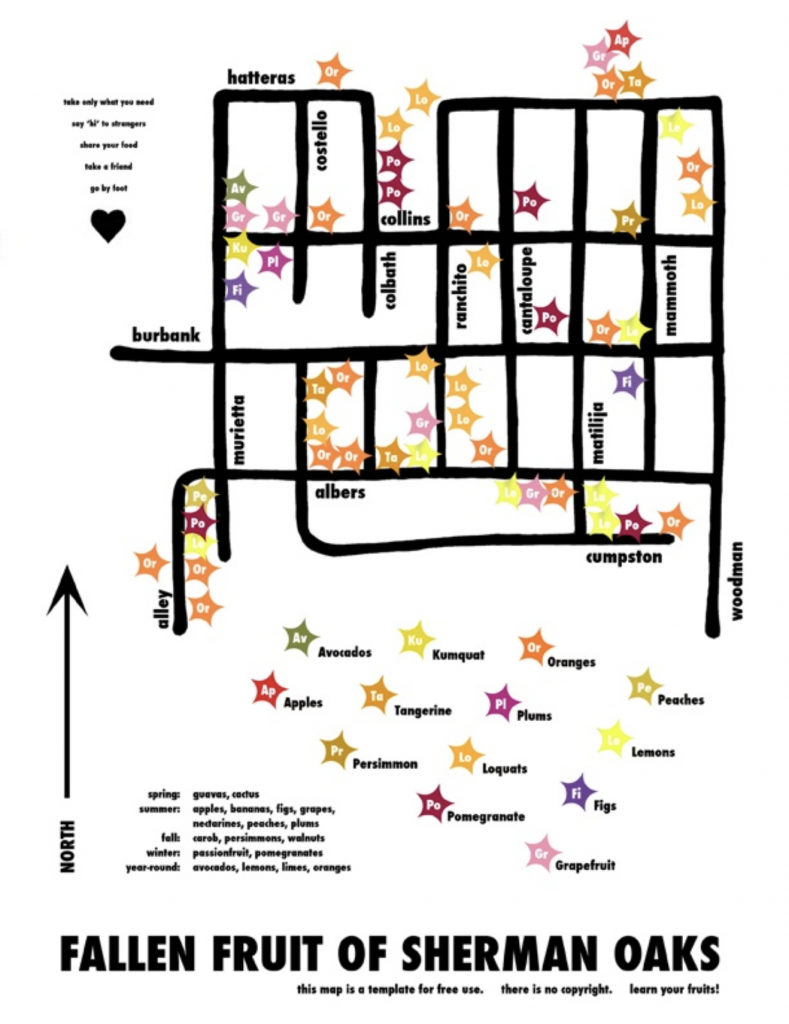 map of fruit trees
