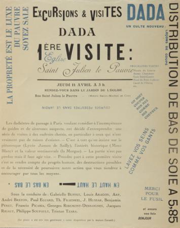 André Breton and Tristan Tzara, Excursions & Visites Dada / Premiere Visite (1921) Paris