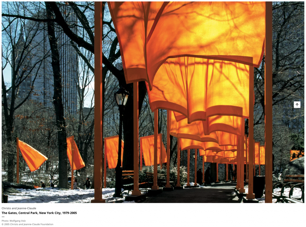 orange gates in NYC central park