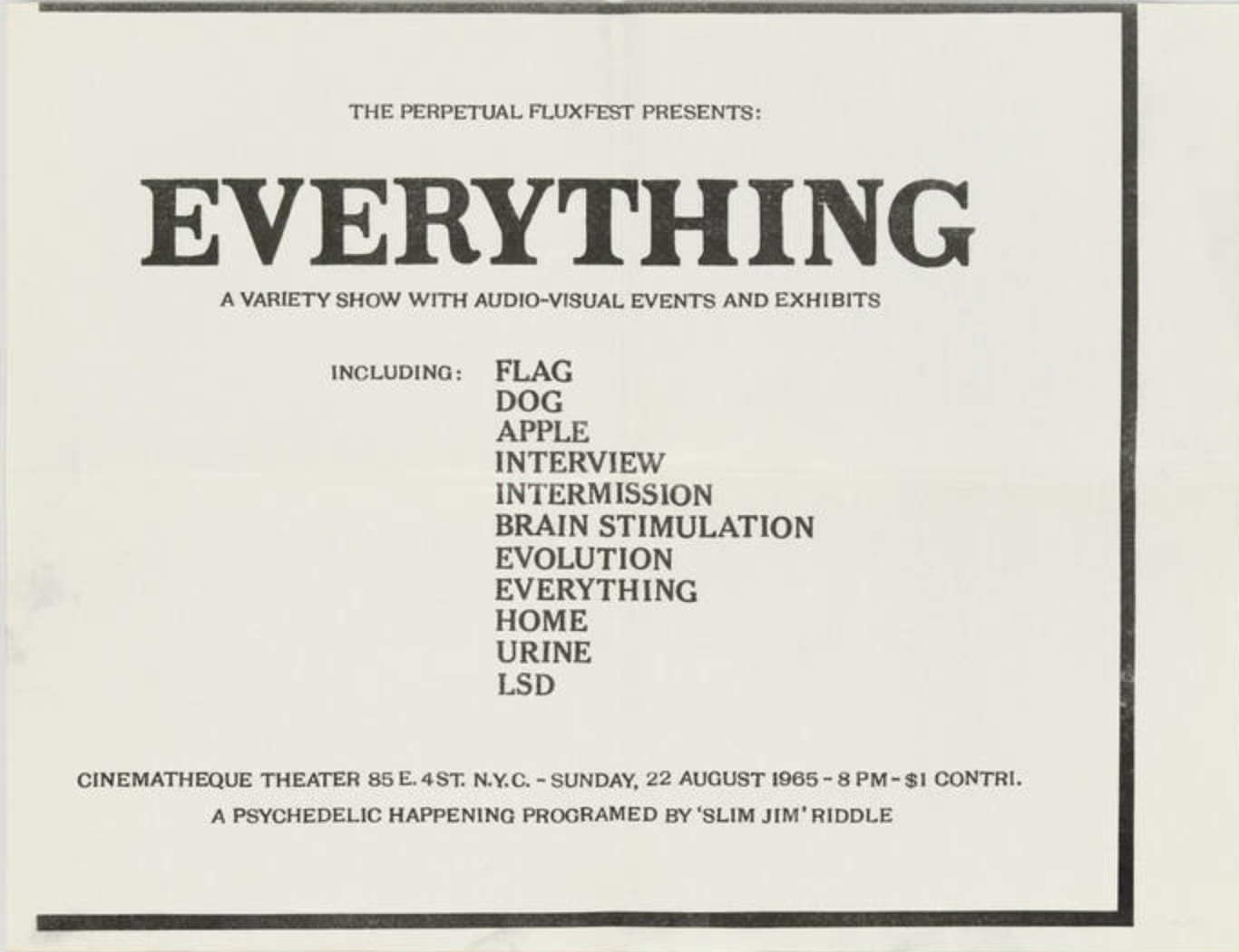 poster for a performance