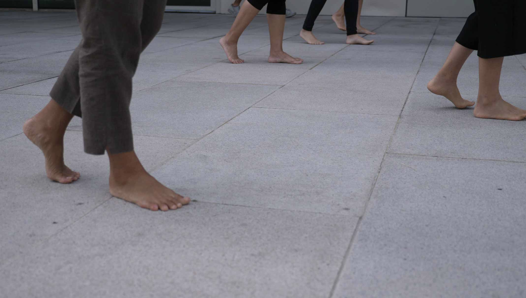 people's feet walking