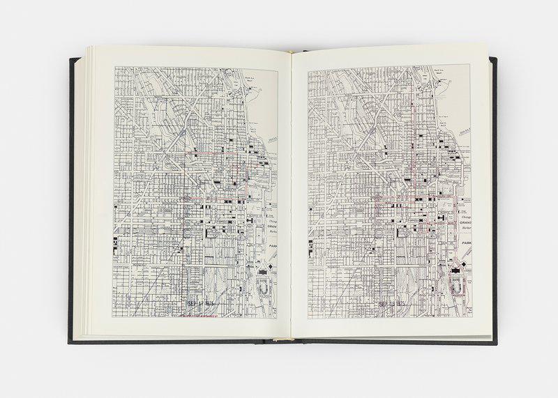 an open book of maps